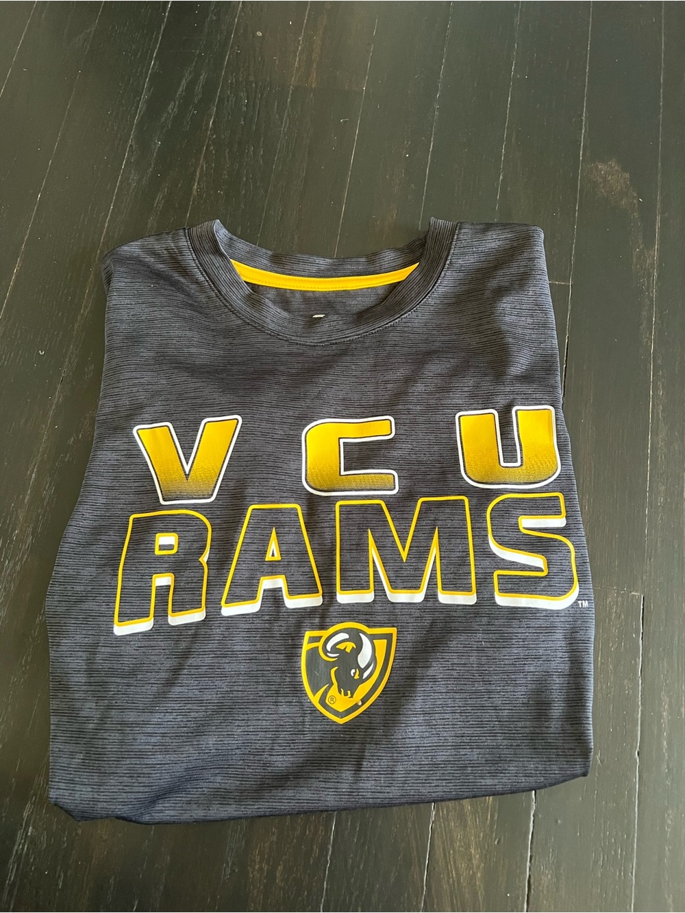 Colosseum VCU youth Rams black and Yellow Short Sleeve Tee